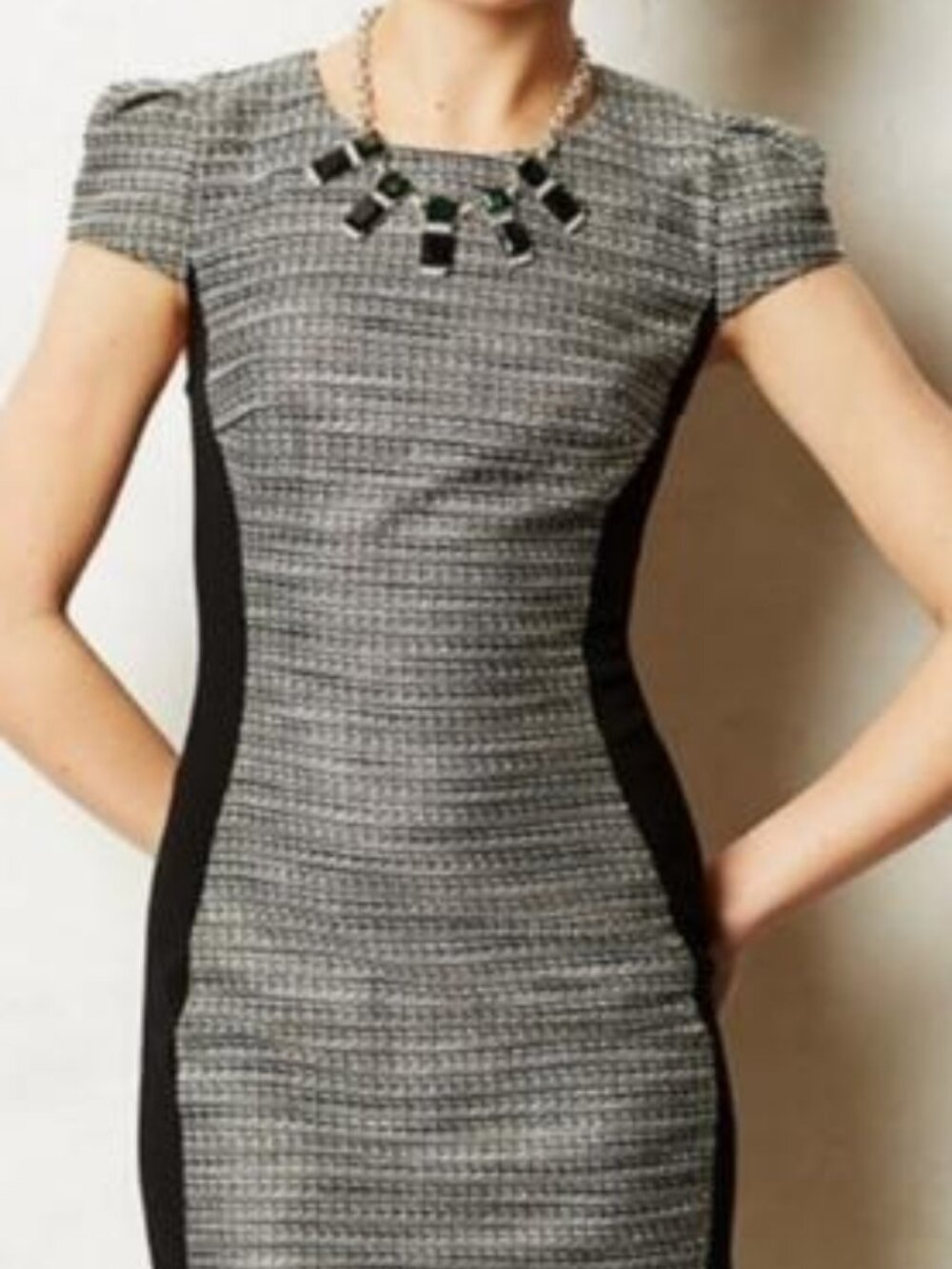 Anthropologie Moulinette Soeurs Metallic Tweed Sheath Dress